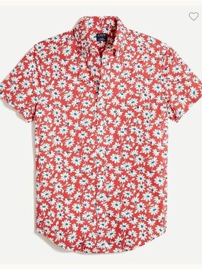 J Crew Short-sleeve slim printed flex casual shirt Size Large